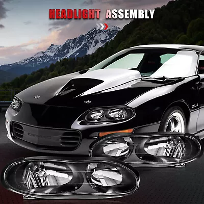 For 1998-2002 Chevy Camaro Z28 Headlights Assembly Pair Headlamp Replacement Set • $73.99