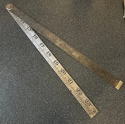 Vintage J Rabone & Sons Steel  2 Fold 24   Ruler No 1641 • $12.62