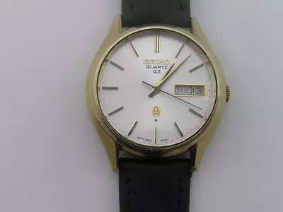 Vintage Seiko Quartz QZ 0923-8000 Watch Day/Date Gold Tone 1970's • $50