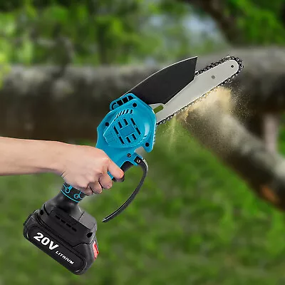 6 Inch Mini Chainsaw Cordless 20V Battery Powered Electric Chain Saw W/ Chain • $35.15