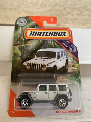 Matchbox 1/64 2018 Jeep Wrangler Jl Rubicon White Mbx Jungle #64 • $19.99