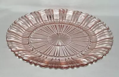 Hocking Glass OLD CAFE Pink Dinner Plate • $22.12