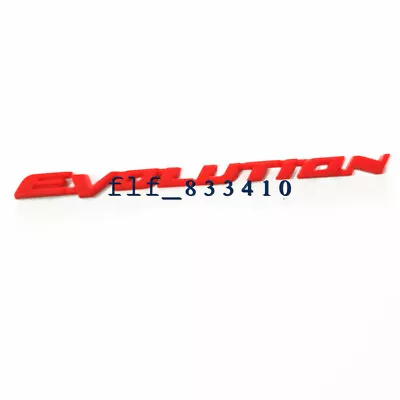 RED EVOLUTION Rear Trunk Lid Car Emblem Badge Sticker For Mitsubishi Lancer • $12.95