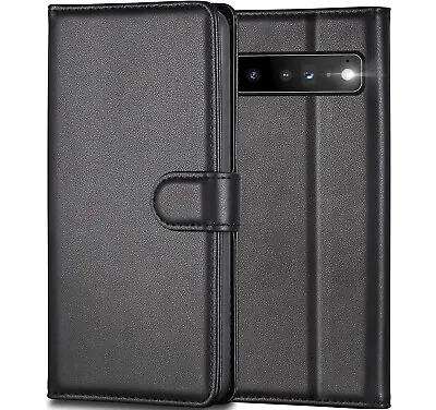 For Google Pixel 7 7 Pro 6A 6 Pro 6 5 4A 3A Wallet Case Leather Flip Phone Cover • £4.95