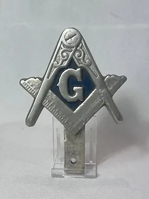 Grand Mason Masonic Grill Auto Badge Vtg License Plate Topper Marker • $39.95