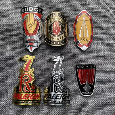 ENGLAND Vintage Cycling  Bicycle Bike Alloy Head Badge Decals Stickers Emblem • $15