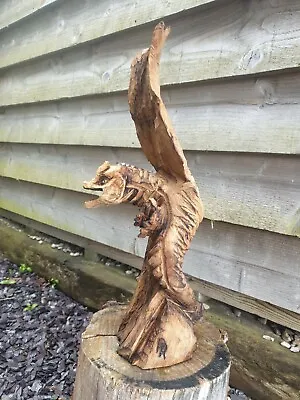 £79.99 • Buy Chainsaw Carved Hardwood Dragon In Flight