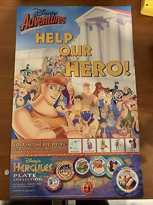 McDonalds Disney Hercules Adventures / Movie Advertising Poster/ 22x14 Lot Of 5 • $6.99