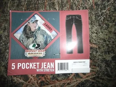 Mossy Oak Brush Camo - You Choose Ladies 5 Pocket Pant Jeans W/ Stretch Hunting  • $19.99