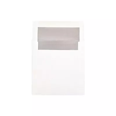 JAM Paper 6 X 6 Square Foil Lined Invitation Envelopes White With Silver Foil • $15.06