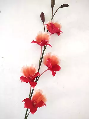 Artificial Miltoniopsis Orchid Stem CORAL/PEACH • $8.99