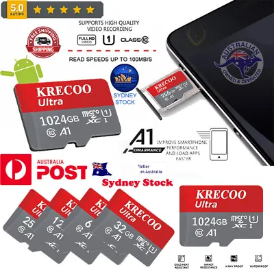 Micro SD TF Card Ultra Memory Card 128GB 256GB 1024GB SDXC SDHC Wholesale Lot • $2.79