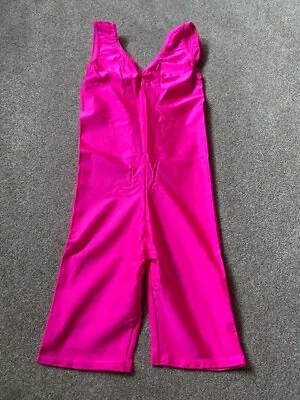 £7.50 • Buy Flo Pink Lycra Cycle Vest Top Unitard Catsuit Modern Dance Costume Size 2 M (b)