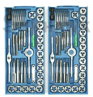 80 PC SAE And Metric Tap & Die Set Bolt Screw Extractor/Puller Kit Removal • $44.99
