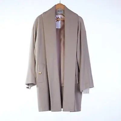 Mansfield Cashmere Blend Camel Mid-Length Coat UK Size 14 • £130