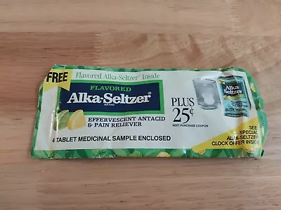 Vintage Alka-Seltzer Lemon Lime W/ Sample Packet 1987 • $11.99