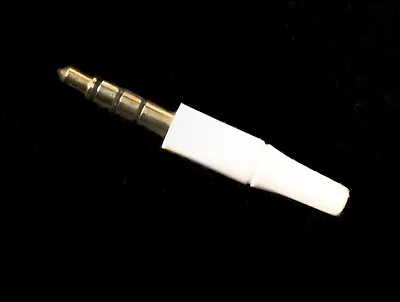 Unbranded 3.5mm 4 Pole Stereo Jack White Audio Plug  Mic/Headphone Repairs  1PC • £3.25