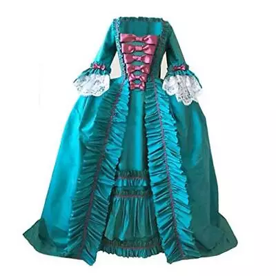  Women's Rococo Dress Victorian Gown Small Blue • $205.18