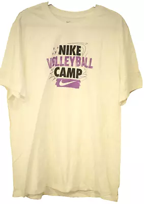 Nike Women's Size XL Volleyball Camp T-Shirt Graphic Athletic White Purple • $9.99