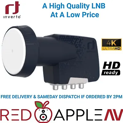 Inverto Black Premium PLL Technology Series 0.2dB Quad Output 4K Satellite LNB • £23.99