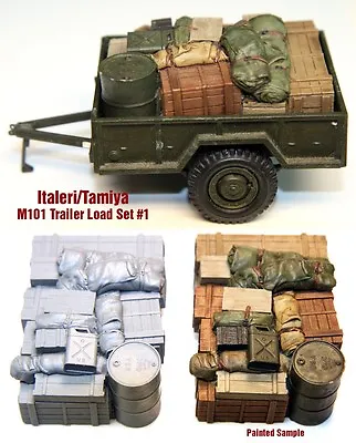 1/35 Italeri/Tamiya M101 Trailer Load #1 - Value Gear - Resin Cargo/Stowage • $12