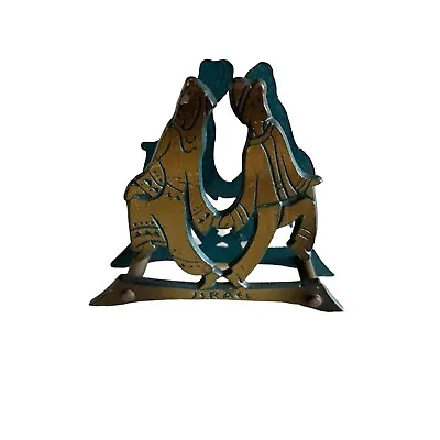 Israel Hora Dancer Metal Letter Holder Vintage Mid Century MCM • $17.99