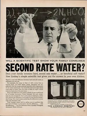£8.80 • Buy 1959 Lindsay Company Water Softners Pure Vintage Print Ad Clean Drink Minnesota