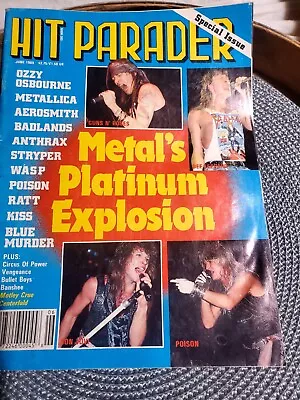 Hit Parader Magazine June 1989 Special Issue Metal's Platinum Explosion Bon Jovi • $0.99