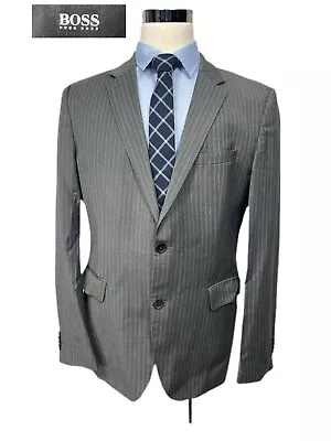 Hugo Boss James3/Sharp5 Mens Gray Wool Suit Jacket Sport Coat 44R • $47.97