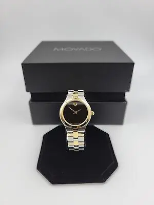 Movado Women’s Juro Black Dial Two Tone Swiss Watch - 0607445 ($1095 MSRP) • $389.99