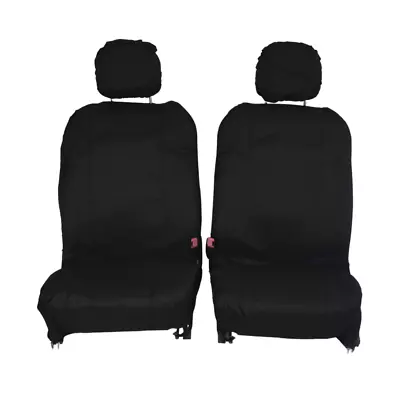 Canvas Seat Covers For Nissan Navara 12/2009-2020 D40 Dual-Cab Black • $76.65