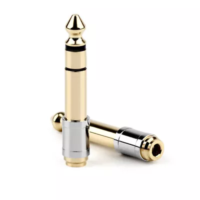 £3.86 • Buy 6.35mm 1/4  Male Plug To 3.5mm 1/8  Female Jack Stereo Headphone Audio Adapter
