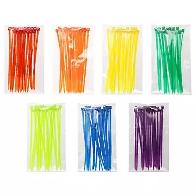 4 Inch Multi-Color Multi-Purpose Nylon Zip Ties (4 Inch 140pcs 7 Colors) • $14.17