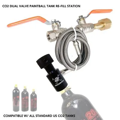Maddog Paintball CO2 Fill Station Dual Valve Bottle Refill Station From Home • $48.60