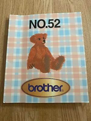 Brother Embroidery Machine Card No52 PES FILES RARE TEDDY BEAR • £50