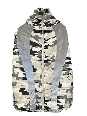 XL Dog Jacket Camo Grey Reflective And Super Soft Inside 33” Length • £12