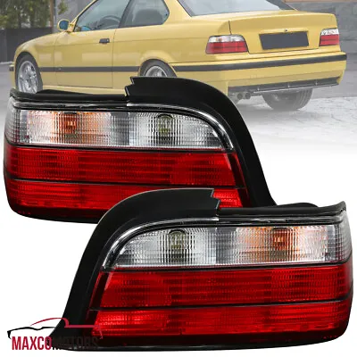 Red/Clear Tail Lights Fits 1992-1998 BMW E36 3-Series 2Dr Coupe Rear Brake Lamps • $69.49