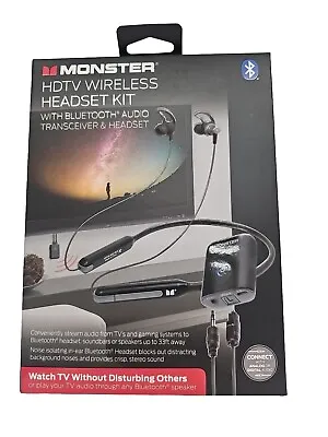 Monster HDTV WIRELESS HEADSET KIT: BLUETOOTH AUDIO TRANSCEIVER & HEADSET GameTV • $31.50