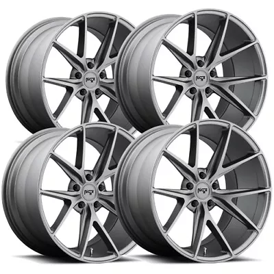 (Set Of 4) Staggered Niche M116 Misano 20  5x114.3 +35mm Anthracite Wheels Rims • $1586