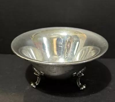 Old Vintage Antique Poole Sterling Silver Footed Bowl Candy Dish • $26