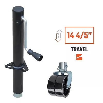 Bastion A Frame Side-Wind Trailer Jack W A Double Caster Wheel | 2000lb Capacity • $64.99