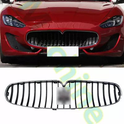 For Maserati GranTurismo 2008-2017 Black+Chrome Front Bumper Upper Grille • $315.91