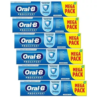 View Details ORAL-B PRO-EXPERT PROFESSIONAL PROTECTION TOOTHPASTE CLEAN MINT PACK 3/6 X 125ML • 25.89£