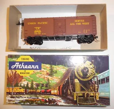 Athearn HO Blue Box Train 40' Box Car Union Pacific W/kadee COUPLERS BUILT • $17.99