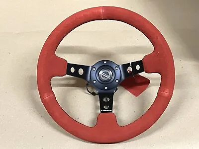 $102 • Buy SALE NRG Steering Wheel 3  Deep Dish Red Suede With Black Stitch