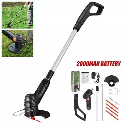 Garden Battery Cordless Strimmer Electric Grass Lawn Edger Cutter Trimmer • £3.99