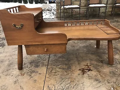 Ethan Allen Baumritter Heirloom Maple Mid Century Cobbler’s Bench Coffee Table • $849