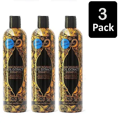 3 X Macadamia Oil Extract Shampoo Revive And Moisturize For All Hair Types 400ml • £7.49