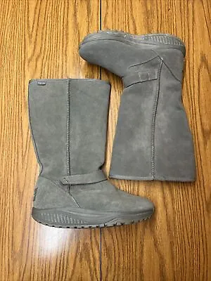 $19.99 • Buy Sketchers Womens Shape Ups Gray Leather XF Bollard Wedge Toning Boots Size 8.5