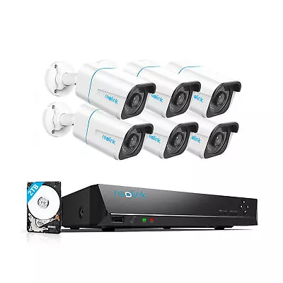 Reolink 8CH NVR 4K POE Security Camera System CCTV Surveillance Mic AI 2TB HDD • $429.99